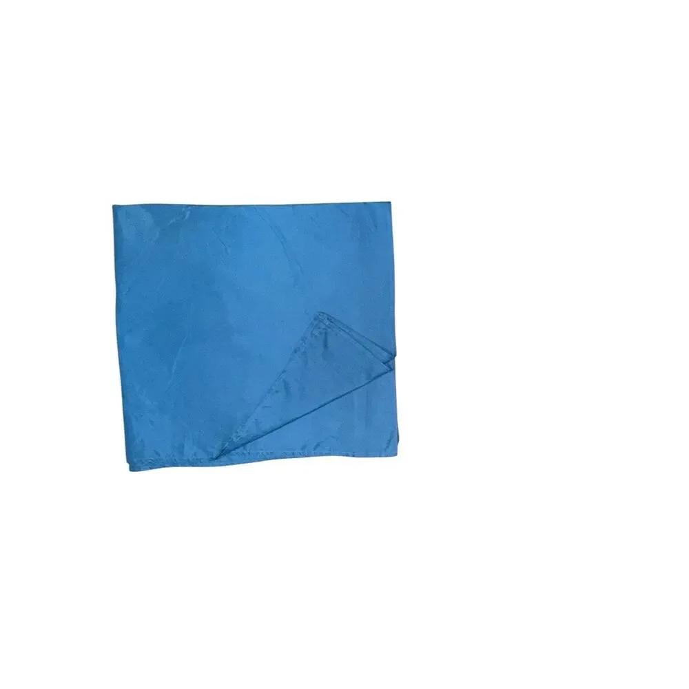 Queen Size Microfiber Flat Sheet Solid Blue Bedding Soft Lightweight Breathable